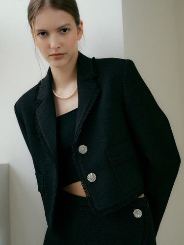 Crystal Tweed Jacket_Black - octette - Modalova