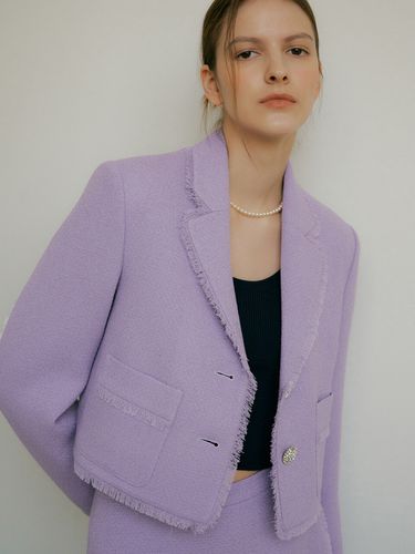 Crystal Tweed Jacket_Lavender - octette - Modalova