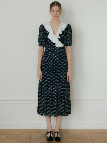 Coco Ruffle Dress_Navy - octette - Modalova