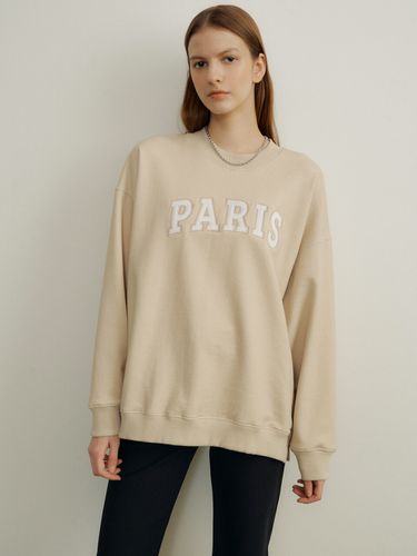 Patchwork Sweatshirt_Beige - octette - Modalova