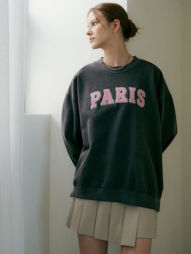 Patchwork Sweatshirt_Charcoal - octette - Modalova