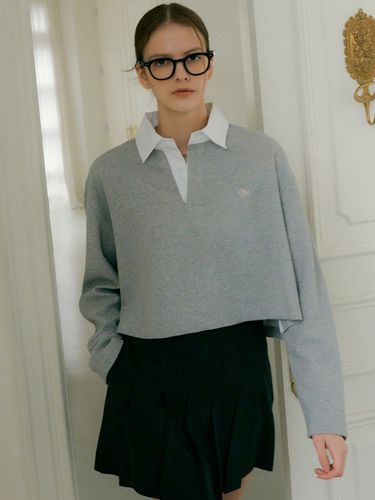 Grey Collar Sweatshirt - octette - Modalova