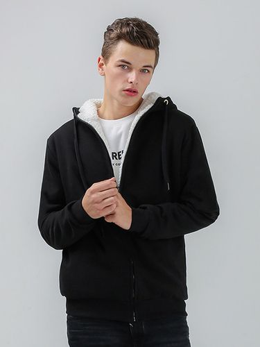 Basic Fleece Zip-Up Hoodie_5 Colors - GHOST REPUBLIC - Modalova