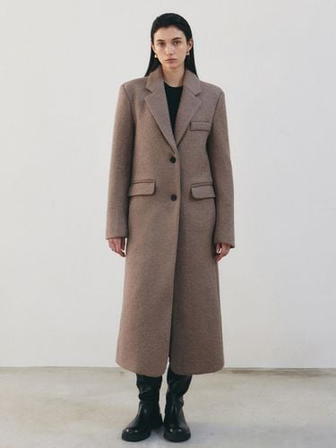 Two-way Wool Long Coat_Cocoa Brown - NICK&NICOLE - Modalova