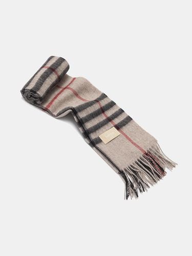 Wool Classic Check Muffler(M008_beige) - halden - Modalova