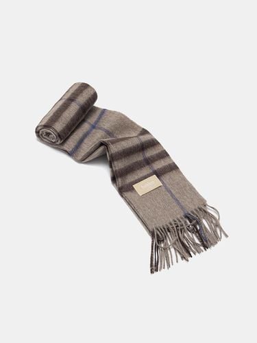 Wool Classic Check Muffler (M008_dark beige) - halden - Modalova