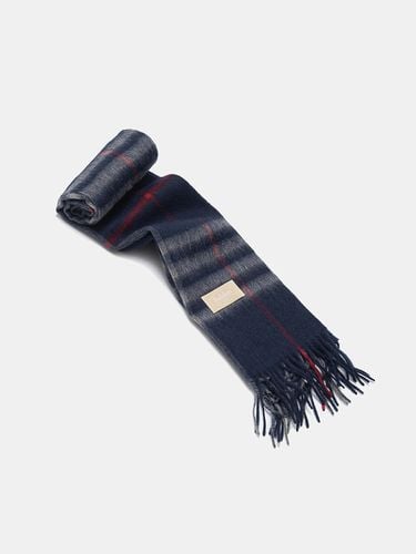 Wool Classic Check Muffler (M008_navy) - halden - Modalova