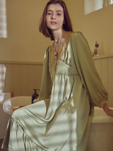 Floral Lace Dress Pajamas_Green - BALCONY in SUITE - Modalova