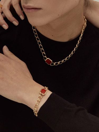 Carnelian Signet Chain Bracelet - PANACHE CHASUNYOUNG - Modalova