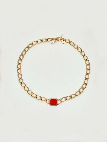 Carnelian Signet Chain Necklace - PANACHE CHASUNYOUNG - Modalova