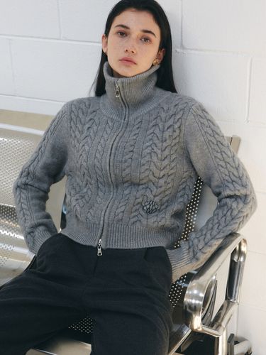 Nicole Twist Sweater Zip-up_Gray - NICK&NICOLE - Modalova