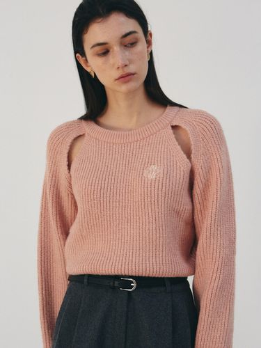 Nicole Ribbed Shoulder Cut-out Sweater_Indi Pink - NICK&NICOLE - Modalova