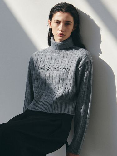 Nicole Ribbed Turtleneck Knit_Gray - NICK&NICOLE - Modalova