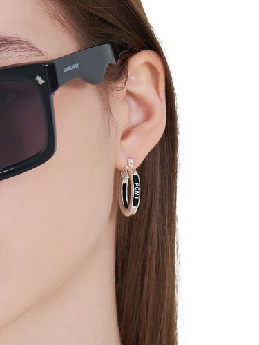 Color Tube Ring Earrings - Black - PICOMENT - Modalova