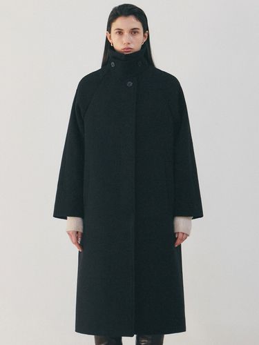 Wool Balmacaan Long Coat_Black - NICK&NICOLE - Modalova