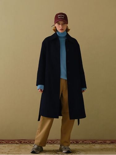 Signature Mac Coat - Navy - DEFIN - Modalova