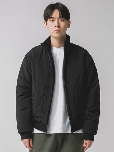 Reversible Fleece Shirt Blouson Jacket - alvinclo - Modalova