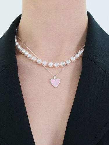 Knotted Pearl Necklace - Pink - PICOMENT - Modalova