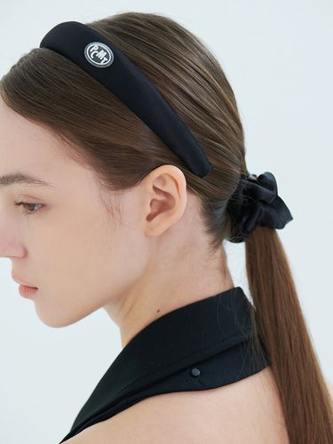 Logo Satin Hair Band - Black - PICOMENT - Modalova