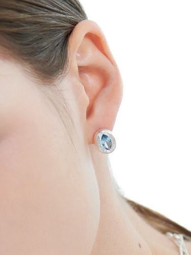 Cubic Earrings - Sky Blue - PICOMENT - Modalova