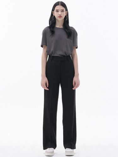 Stretchy Semi-wide Pants - MaLoupe - Modalova