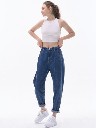 Oversized Baggy Denim Pants _Medium Indigo - MaLoupe - Modalova