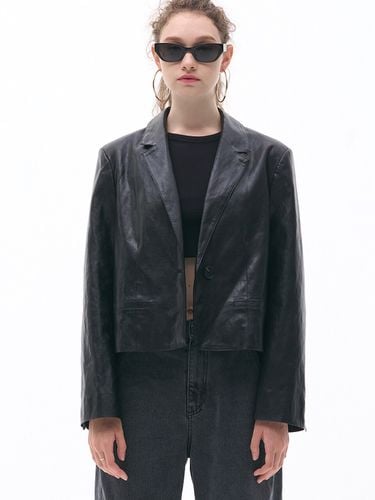 Faux Leather Short Jacket _Black - MaLoupe - Modalova