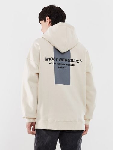 Square Printed Overfit Hoodie - GHOST REPUBLIC - Modalova