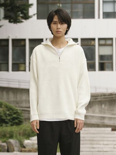 Half Zip-Up Solid Knit Sweater _ 7 Colors - U&lc - Modalova