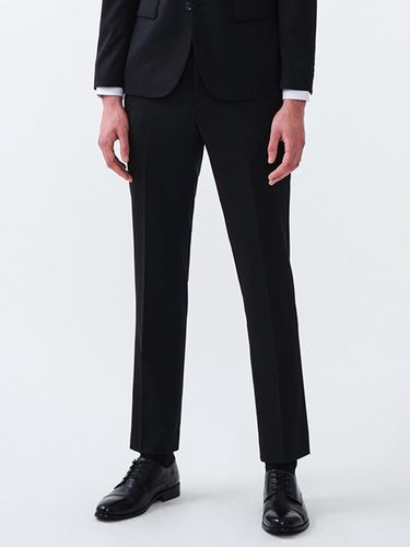 Slim Fit Twill Suit Pants - Black - STCO - Modalova