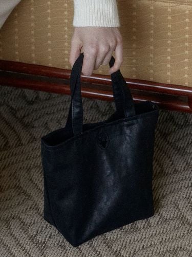 Suede Tote Bag _ Black - DEAR MY DEER - Modalova