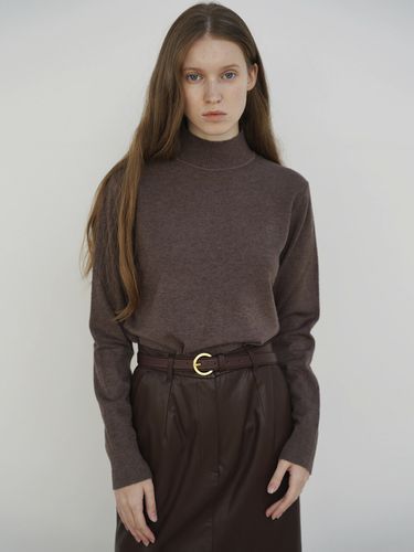 Maya Cashmere Wool Turtleneck_Brown - LEIE - Modalova