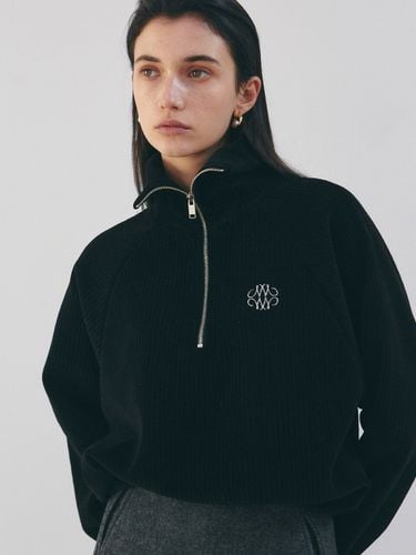 Nicole Corduroy Half Zip-up_Black - NICK&NICOLE - Modalova