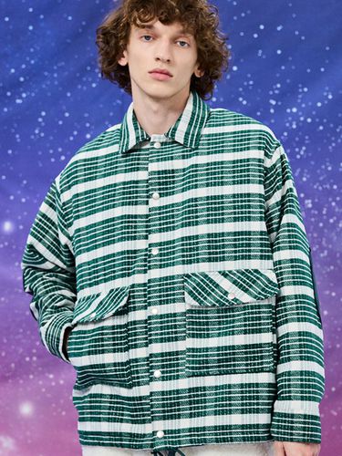 Padded Check Jacket [Green] - WAIKEI - Modalova