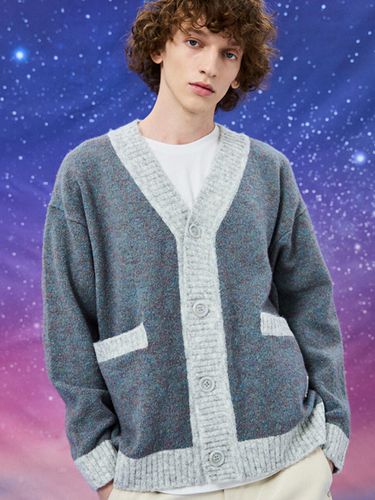 Boucle Two Tone Cardigan [] - WAIKEI - Modalova