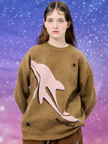 Dolphin Universe Crew Neck Knit [] - WAIKEI - Modalova