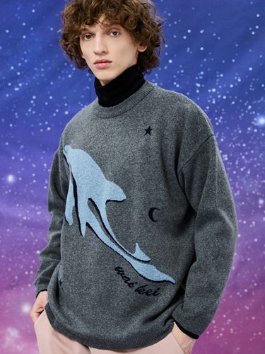 Dolphin Universe Crew Neck Knit [] - WAIKEI - Modalova