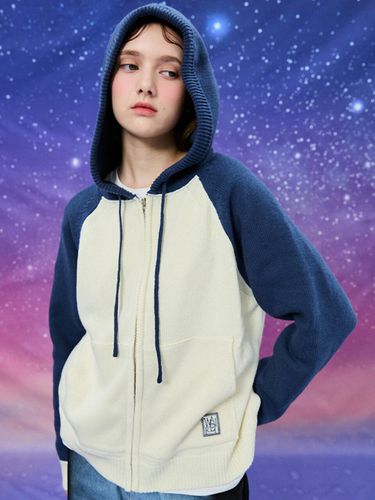 Raglan Hoodie Knit Zip-up - WAIKEI - Modalova