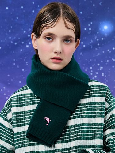 Dolphin Cashmere Muffler [Green] - WAIKEI - Modalova