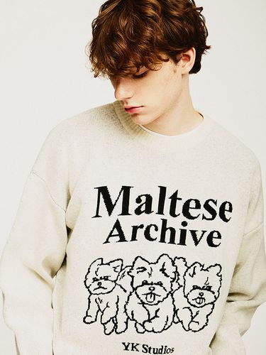 Maltese Archive Line Knit Pull Over - WAIKEI - Modalova