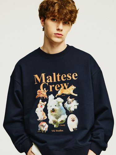 Maltese Crew Sweatshirt / Navy - WAIKEI - Modalova