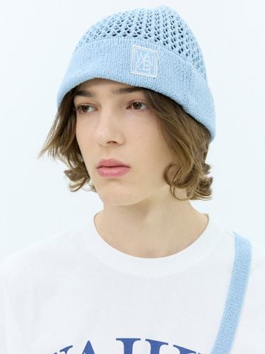 Mesh Knitted Bucket Hat _ Sky Blue - WAIKEI - Modalova