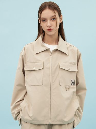 D ring zip up shirt jacket beige - WAIKEI - Modalova