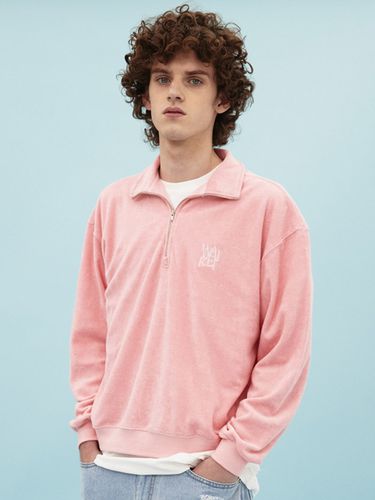 Terry half zip up sweatshirt pink - WAIKEI - Modalova