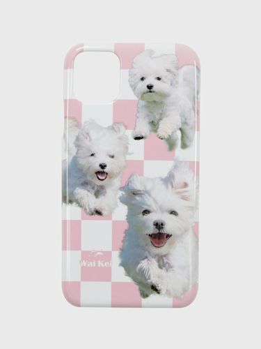 Maltese Checkerboard Hard Phone Case_Pink - WAIKEI - Modalova