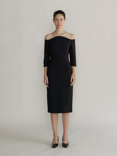 Off the Shoulder Dress_Black - Lucirzu - Modalova