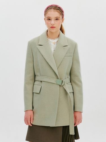 Notched Collar Belted Half Jacket - DearK - Modalova