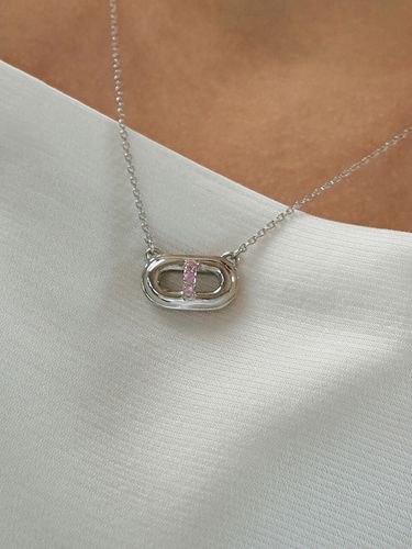 Mono Pink Sapphire Necklace - CUD - Modalova