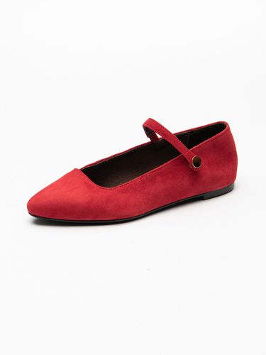 Emma Mary Jane Flat_Red (Suede) - SEONG YUN JOO - Modalova