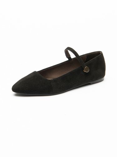 Emma Mary Jane Flat_Black (Suede) - SEONG YUN JOO - Modalova